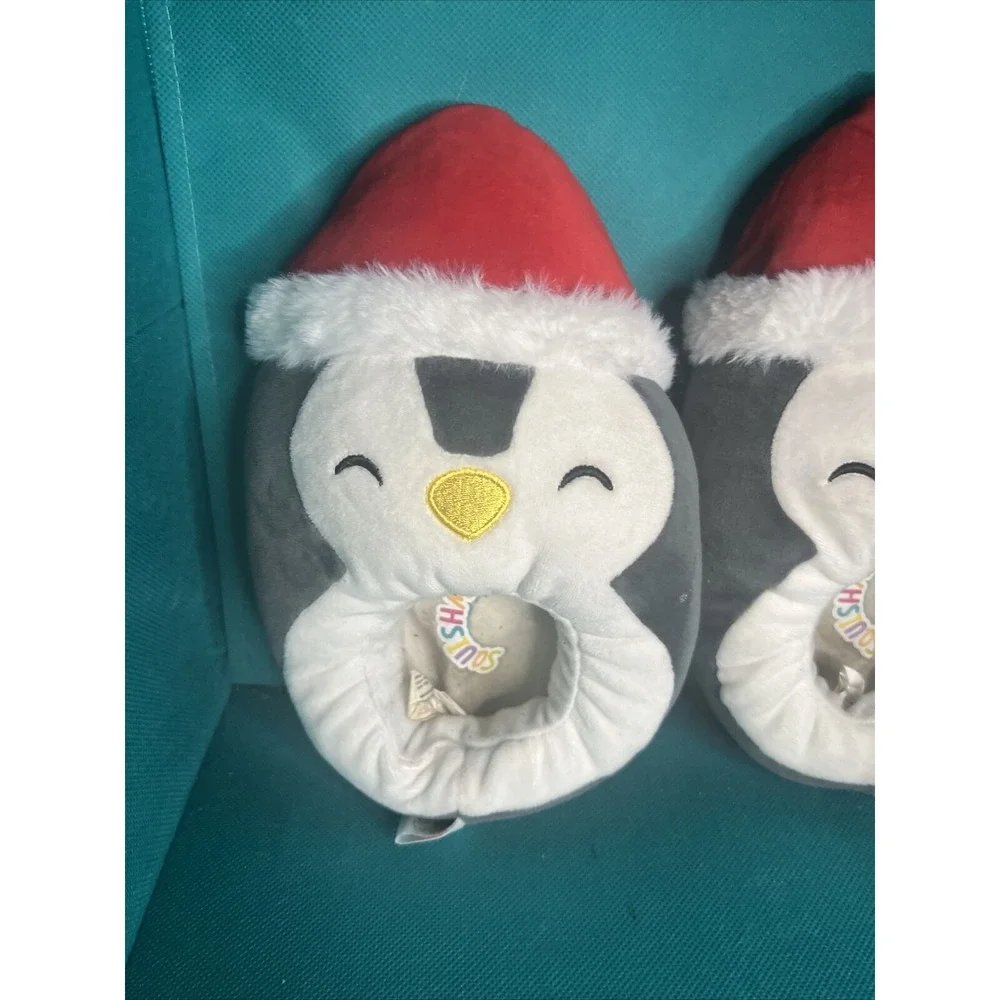 Squishmallows Christmas‎ Penguin Slippers Santa Hat 13/1
